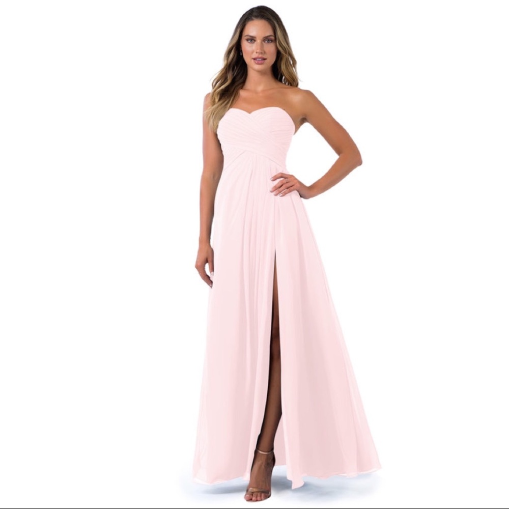 Azazie Arabella Allure Bridesmaid Dress size 0 Blushing Pink